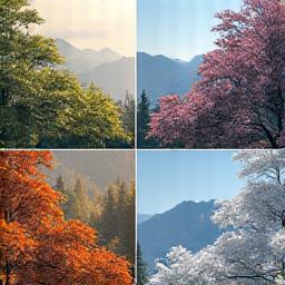 Mountain garden showing distinct seasonal beauty