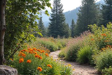 Deer-resistant native plants thriving in a Colorado mountain garden