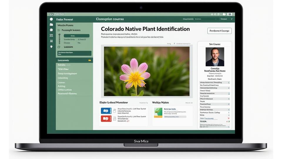 Screenshot of RidgeGrove's online course interface showcasing native plant module