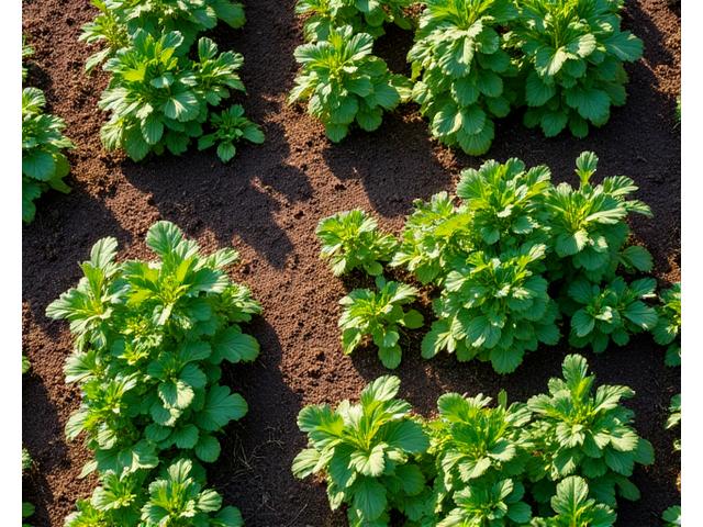 Healthy organic raised garden beds with diverse vegetables and flowers thriving in rich soil, indicating successful crop rotation.
