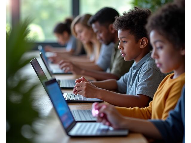 A diverse group of individuals interacting constructively on a digital interface, symbolizing responsible user behavior and community guidelines.